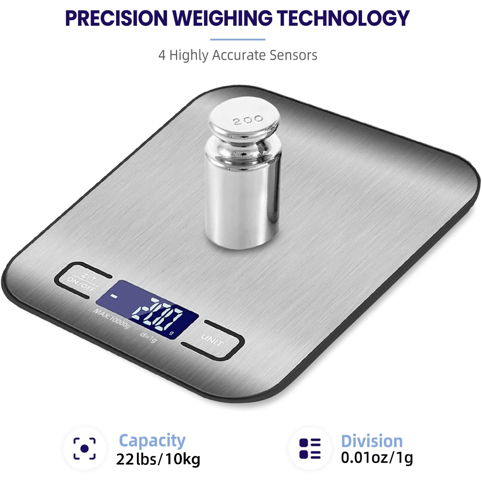 Bn-link 22 Lb Digital Kitchen Scale, Silver photo 6