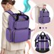 thumbnail image 5 of Organizador de esmaltes de uñas LUXJA, mochila con capacidad para 70 botellas, color morado, 5 of 8