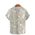 thumbnail image 2 of AHTJRT Stylish Men's Camouflage Print Button Down Short Sleeve Shirt Green M, 2 of 5