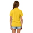 thumbnail image 6 of Girls School Uniform Polo Shirt Casual Summer Short Sleeve Comfy Pique Knit Top Back to School Outfit, 6 of 7