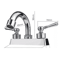 thumbnail image 2 of Llave Mezcladora Solvex Grifo Zinc Plateado, 2 of 4