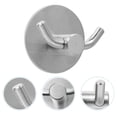 thumbnail image 2 of 2 ganchos adhesivos fuertes de acero inoxidable para colgar en la pared para toallas y ropa., 2 of 7