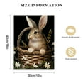 thumbnail image 2 of Awypu  Bunny Basket Easter Eggs And Flower Canvas Wall Decor, Animal Poster Wall Decor, Easter Print Picture for Living Room Bedroom Home Farmhouse Wall Decorations, 2 of 5