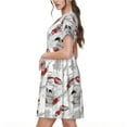thumbnail image 2 of Lsque Koi Fish Print Women's Casual Dress T-Shirt Summer Short Sleeve Scoop Neck Swing Dresses, 2 of 6