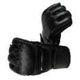 thumbnail image 4 of Guantes de Boxeo, Diseño de Palma Abierta Pu Cuero Absorbe Ajustable 1 par medio Dedos Guantes de Lucha para Muay Tailandés para Bolsa de Boxeo para la aptitud física, 4 of 8