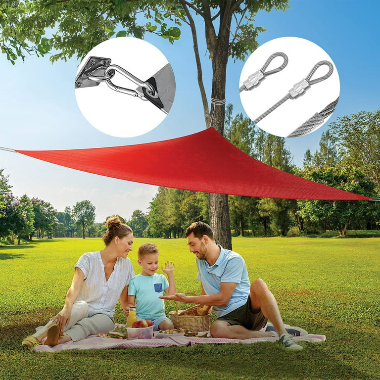 MELORDY 6'' Sun Shade Sail Hardware Kit with 304 Stainless Steel Wire Rope for Triangle Rectangle Sun Shade Sail Installation, Garden Outdoors