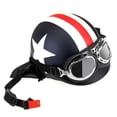 thumbnail image 3 of Protector Casco de motocicleta de cara abierta con gafas, visera, bufanda, motociclista, casco de tu Meterk Protector, 3 of 7