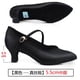 thumbnail image 3 of Zapatos de baile estándar para mujer, zapatos de baile de salón de tacón alto y bajo de satén color tostado, suela exterior blanda, zapatos de baile modernos, 3 of 5