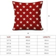 thumbnail image 5 of 4th of July Patriotic Pillow Covers 18X18 Inch Set of 2 American Stars Red Decorative Pillow Cases Memorial Independence Day Linen Cushion Case Farmhouse Home Decor For Sofa Couch Porch Outdoor, 5 of 6