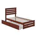 thumbnail image 6 of AFI Oxford Twin Wood Platform Bed with Headboard, Footboard & Twin Trundle, Walnut, 6 of 6