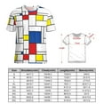 thumbnail image 3 of T Shirt For Men Retro Mondrian Plaid Mondrian Modern Art Fashion Funny Tshirt Premium Short-Sleeve G, 3 of 7
