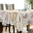 thumbnail image 5 of Yayeee Tablecloths 60" x 108" Rectangle Wrinkle Resistant Party Table Cover, Colorful Watercolor Seashells, 5 of 8