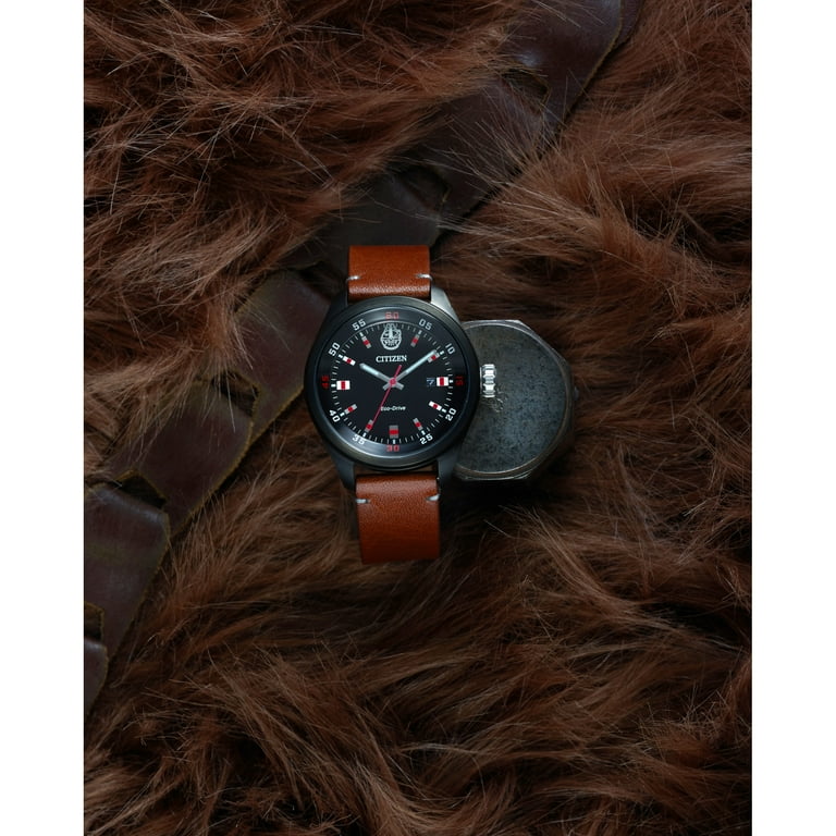 Citizen Men's Eco-Drive Star Wars Chewbacca Leather Strap Watch