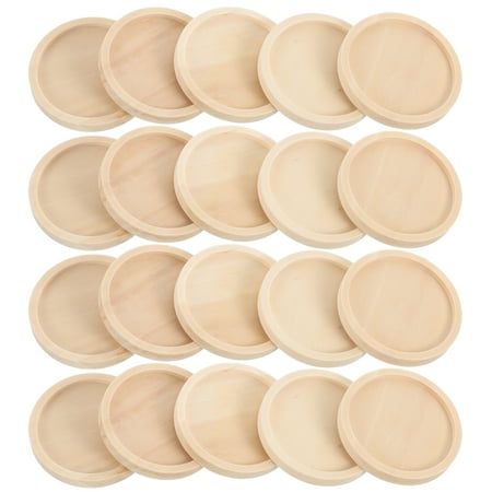 

Guiyong 50Pcs Jewelry Wood Bases DIY Pendant Trays Retro Jewelry Wooden Trays Blanks Jewelry Making Bases