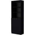 thumbnail image 2 of Black 2 - Door Bookcase - Open Shelves for Quick Access - Living Space - Stylish and Practical Storage, 2 of 2