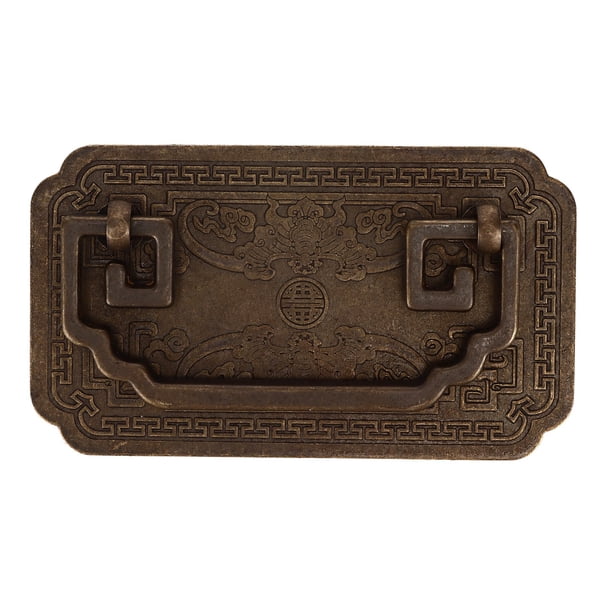 Manija de Cajón Antigua, Tirador de Murciélago Tetragonal, Tiradores de Cajón de Estilo Retro Chino Con 2 Tornillos, Puertas de Gabinete
