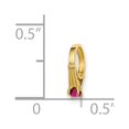 thumbnail image 3 of FB Jewels 14K Yellow Gold Ring with Dark Pink CZ Cubic Zirconia Charm, 3 of 5