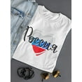 thumbnail image 3 of Poccua Russian Quote, Flag Heart T-Shirt Women -Image by Shutterstock, Female Large, 3 of 4