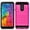 Pink, variant on LG Q7 / Q7 Plus 2018 / Q610 Hybrid Metal Brushed Shockproof Tough Case Cover