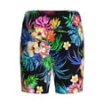 thumbnail image 5 of Naloa Colorful Flowers Men's Short Pajama Pants, Lounge Comfort Shorts with Elasticized Waistband and Side Pockets - 4X-Large, 5 of 9