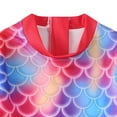 thumbnail image 4 of HWJAD Little Girl Rash Guard Long Sleeve Swimwear Mermaid One Piece Swimsuit with Skirt Bathing Suit 1-6 Years, 4 of 9