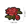 thumbnail image 3 of Virmaxy 6pc Rose Badge Patch Stickers Shoes Hats Bags Clothing Accessories Embroidery Fabric Stickers 6pcs Rose Embroidery Badge Clothes Fabric Patch Applique Decor Diy, 3 of 3