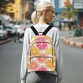 thumbnail image 7 of FORMRS Mini Backpack Purse for Women Quilted Travel Daypack Casual Shoulder Bag, Orange Grapefruit Slices, 7 of 7