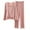 Pink, variant on Kilaqueen Woman's Loose Solid Color And Winter Thick And Warm Pajamas Long Sleeves Pants Pajama Set