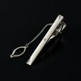 thumbnail image 1 of Clip de corbata geométrico plateado para hombre, clip de corbata de moda simple, clip de corbata con personalidad Jacquard, accesorios, 1 of 1