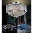 thumbnail image 2 of CWI Lighting Radiant 12-Lights Drum Shade Flush Mount with Chrome Finish, 2 of 3