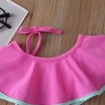 thumbnail image 4 of BONIXOOM Little Girls 2 Piece Outfits Kids Christmas Pajamas Short Sleeve One Shoulder Drawstring Christmas Set Pink 90, 4 of 9