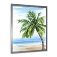 thumbnail image 2 of Designart 'Palm Tree At The Beach' Nautical & Coastal Framed Art Print, 2 of 4