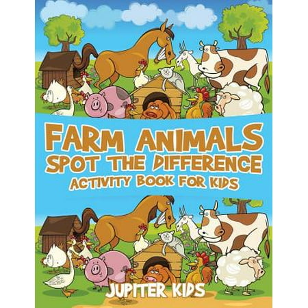 Farm Animals Spot the Difference Activity Book for