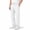 White, variant on Men's Casual Straight Leg Pants with Elastic Waist, Button & Zipper Fly, and Multiple Pockets