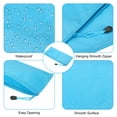 thumbnail image 4 of Unique Bargains Waterproof Zipper File Bags, A6 Document Holders for Office, Light Blue 3 Pack, 4 of 6