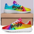 thumbnail image 6 of Unisex Fashion Rainbow Shoes, LGBT Sneakers for Men Women, Lightweight Breathable Running Walking Shoes White Size 8, 6 of 7