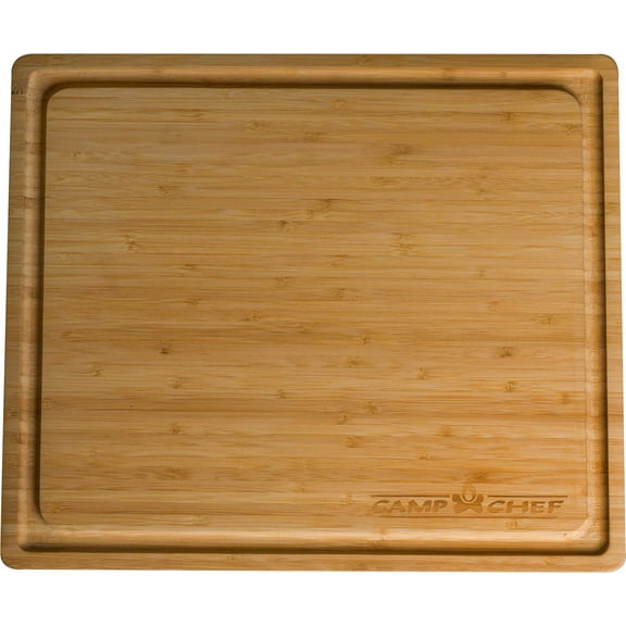 Camp Chef 14 Bamboo Cutting Board - CHOP14, Channel Perimeter 14" x 16" Surface