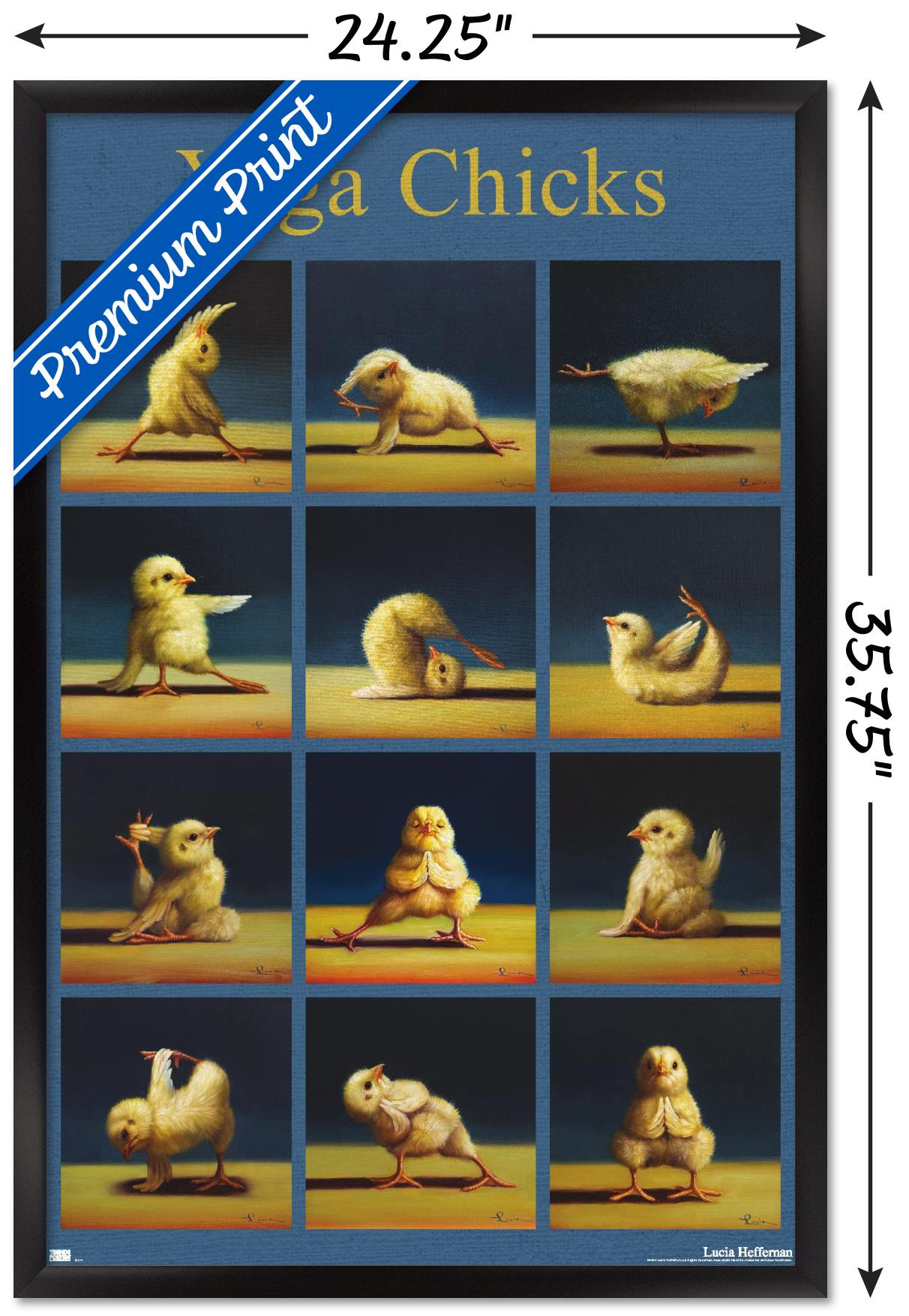 Lucia Heffernan Art - Yoga Chicks Wall Poster, 22.375" x 34" Framed