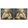 thumbnail image 6 of Wobogo Cute Teddy Bear Doll Kitchen Curtains 2 Piece Set Farmhouse Country Style Light Filtering Small Window Drapes Suitable for Bathroom Laundry Room and RV 27x24in, 6 of 9