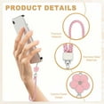 thumbnail image 3 of Uxcell Phone Lanyard Wrist Straps, Creative Braided Flower Charm Strap for Phone Case and Keychain Pink, 3 of 7