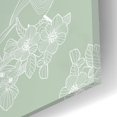 thumbnail image 3 of Epic Art 'Pure Robin Bird Floral Pattern Green Background' by Sabrina Balbuena, Acrylic Glass Wall Art, 12"x12", 3 of 8