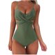 thumbnail image 1 of Bikini sin espalda con estampado de bloques de colores cómodo para mujer, traje de baño de una pieza, conjunto de ropa de playa OAVQHLG3B Store lin121212, 1 of 4