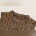 thumbnail image 7 of Toddler Boys Long Sleeve Shirt with Knitted Vest and Tie Set Casual Elastic Waist Pants Outfit for Kids, 7 of 7