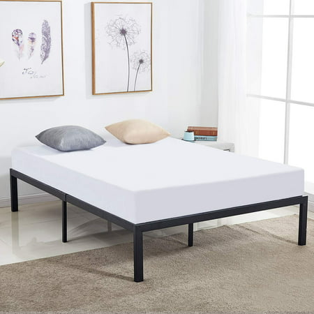 Queen Size Metal Platform Bed Frame No, Can You Use A Bed Frame Without Headboard