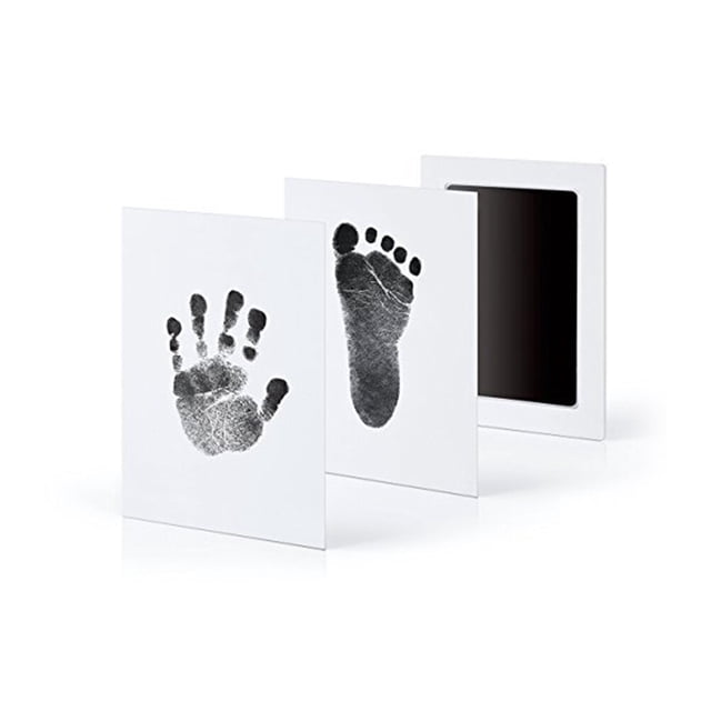 BESTYASH 1Set Bamboo Handprint and Footprint Kit with Photo Holding Function for Infants and Babies