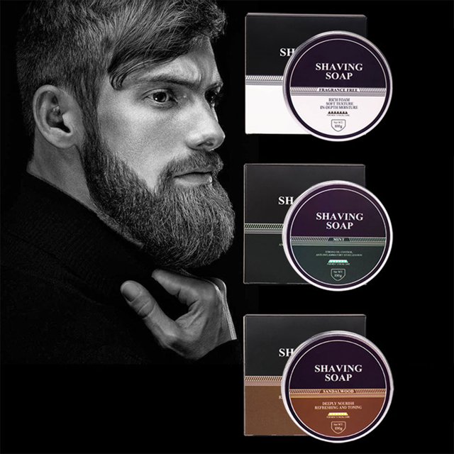 Shaving Soap Foam Paste Unique Design Exquisite Appearance Professional Use High Gloss Long Service Life Durable Nursing Cream Mint