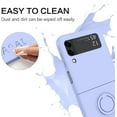 thumbnail image 5 of for Samsung Galaxy Z Flip 3 5G Case, Galaxy Z Flip 3 5G Cover 6.7'', Silicone Soft Gel Rubber Bumper Shockproof Anti-Scratch Protective Case with Ring for Galaxy Z Flip3 5G 2021-Lavender Purple, 5 of 15