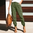 thumbnail image 6 of Enjoytime Cargo Capris Pants for Women Button High Waisted Casual Pants Hiking Travel Trousers with Pockets, 6 of 7