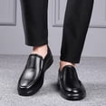 thumbnail image 2 of Quealent Adult Men Shoes Casual Mens Shoes Leather Fashion Men'S Breathable Comfortable Business Slip On Work Mens Slip On Casual Shoes Leather Black 8.5, 2 of 5