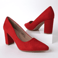 thumbnail image 6 of J. Adams Jolie Heels for Women - Closed Pointed Toe Mid Block Heel Classic Pumps, 6 of 7